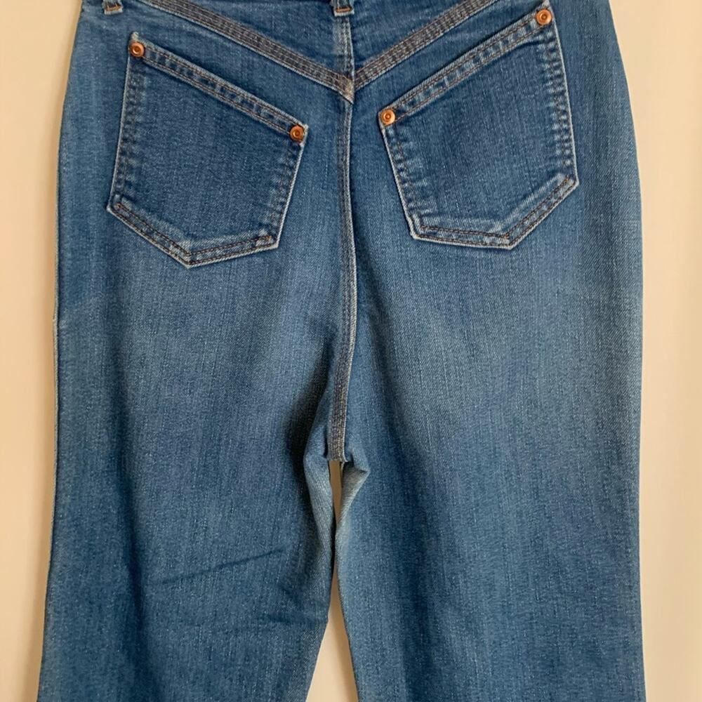 Vintage Levi's Highest Waisted Snap Button Jeans 1980's mom jean hemmed ankle - Picture 14 of 16